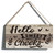 Hello Sweet Cheeks Sign Funny Bathroom Farmhouse Wooden Hanging Sign Plaque Rustic Wall Art Decor Home Decoration 12 x 6 Inches