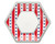 Papyrus Dessert Plates, Red, White And Blue (8-Count)