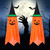 Funtery 2 Pcs Halloween Hanging Pumpkin Decorations Halloween Outdoor Ghost Witch Decor Cute Hanging Pumpkin Decor Halloween Orange Ornaments Party Decor for Fall Home Garden Tree Porch Lawn Window