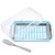 DOITOOL Butter Dish Butter Keeper with Sealed Lid and Cutter Slicer for Easy Cutting and Storage Butter Box Cheese Keeper for Refrigerate 2 in 1 Clear Butter Container Blue