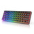 HK GAMING GK61 Mechanical Gaming Keyboard - 61 Keys Multi Color RGB Illuminated LED Backlit Wired Programmable for PC/Mac Gamer (Gateron Optical Black, Black)