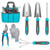 Gardening Tools, Carsolt 7 Piece Heavy Duty Stainless Steel Garden Tools Set with Ergonomic Rubber Handle. Variety of Gardening Hand Tools for Planting Gardening Kit with Gift Box Ideal Garden Gifts