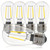 Banord 5 Pack Dimmable 2W S14 Replacement LED Bulbs, 2700K Warm White Waterproof Outdoor String Lights Vintage LED Filament Bulb, Shatterproof E26 Screw Base Edison LED Light Bulbs