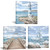 Artsbay Modern Ocean Landscape Wall Art Blue Lighthouse Boat Bridge Beach Landscape Canvas Print Painting Modern Seascape Pictures Artwork for Living Room Bedroom Home Office Decorations