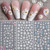 Flower Nail Art Sticker Decals 5D Hollow Exquisite Pattern Nail Art Supplies Self-Adhesive Luxurious Nail Art Decoration White Feather Lace Flower Leaf Carving Design DIY Acrylic Nail Art, 3 Sheet