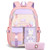 BIBDOO Backpack for Girls, Kids School Bags for Kindergarten and Elementary, Kawaii Bunny Bookbags with Pencil Case