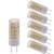 LED G8 Light Bulb Warm White 3000k T4 G8 Base Bi-pin Xenon JCD Type LED 120V 50W Halogen Replacement Bulb for Under Counter Kitchen Lighting, Under-Cabinet Light, Puck Light (Pack-5) (Warm White)