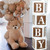 Teddy Bear Baby Shower Boxes for Birthday Party Decorations - 4 Brown Baby Shower Blocks with BABY Letter, Baby Balloon Boxes for Boys Girls Baby Shower Decorations Gender Reveal Birthday Party Backdrop