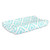 Teal Blue Tile Print 100% Cotton Baby Changing Pad Cover by The Peanut Shell