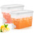 2 Pcs Fridge Beverage Drink Dispenser Plastic Water Dispenser Jug with Spigot for Fridge Party Iced Drink (0.8 Gallon)