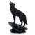 Black Wolf Sculpture Wildlife Howling Wolf Statue and Figurine