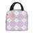 Reusable Lunch Tote Bag Lavender Pattern Insulated Lunch Bag Durable Cooler Lunch Box