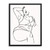 Sincerely, Not Minimalist One Line Art Print Woman's Body Positive Abstract Poster 11"x14" UNFRAMED Modern Artwork for Bathroom Bedroom Living Room Home Wall Decor (11"x14" SITTING DOWN)