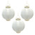 LumaBase Solar Powered Nylon Lanterns, White - Set of 3