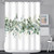 Umpoo Green Eucalyptus Leaves Shower Curtain Watercolor Leaf Modern Minimalist Bathroom Decor Shower Curtain Extra Long 96 Inch Polyester Waterproof Unique Tub Curtain with 12 Hooks
