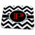 3dRose Black and white chevron monogram red initial P - Dish Drying Mats (ddm-252175-1)