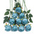 DuHouse 10pcs Artificial Silk Roses Fake Flowers Bouquet Long Stems for Wedding Home Party Decoration(Blue)