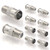 VCE Coaxial Cable Quick Connector, Quick Push On Male to F-Type Female Coax Extender Nickel Plated Adapter for RG6 Coaxial Cable, RV, Satellite Dish, TV, 10 Pack