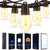 addlon 48FT Smart Outdoor String Lights with APP & Remote Control, Works with Alexa, Music Sync Waterproof Patio Lights with Dimmable Edison Shatterproof Bulbs, Extendable for Patio, Porch