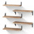 YGEOMER Floating Shelves Set of 5, Rustic Wood Wall Shelf for Bedroom Decor, Living Room, Kitchen Storage, Wall Mounted Rustic Wood Floating Shelves for Bathroom, Office