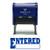 ENTERED Office Self-Inking Office Rubber Stamp (Blue) - Medium