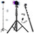 80" Phone Tripod, Selfie Stick Cellphone Tripod, Aluminum Tripod Stand for Video Photo Vlog, Travel Cell Phone Tripods with Gooseneck Remote Phone Holder, Compatible with iPhone Android Smartphone