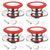 4 Pack Red Pot Lid Knob Replacement, Stainless Steel Pot Lid Handle, Kitchen Cookware Universal Replacement Pan Lid Holding Handles