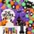Spooky One Birthday Decorations Halloween 1st Birthday Party Decorations Black Green Purple Orange Balloon Arch with Spooky One Backdrop Highchair Banner Bat Foil Balloons for Boys Girls