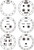 6 Stove Dials Sticker for Burner Cooktop Hob Cooker Top - Electric Range Knob Kit Decals Range Replacement Adhesive Knob Symbol Vinyl Cooktop Stickers for Identify The Burners