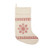 Cross Stitch Snowflake Rosy Red 20 x 9 Cotton Fabric Christmas Stocking