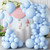 WXX Blue Balloons 120pcs Pastel Blue Balloons Different Sizes 18 12 10 5 Inch for Garland Arch Light Blue Balloons for Birthday Baby Shower Gender Reveal Wedding Party Decoration WXX Blue Balloons 120pcs Pastel Blue Balloons Different Sizes 18 12 10 5 Inch for Garland Arch Light Blue Balloons for Birthday Baby Shower Gender Reveal Wedding Party Decoration