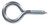 The Hillman Group 320018 .162 x 1-5/8" Zinc-Plated Large Screw Eye 100-Pack