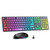 POWZAN Wireless Keyboard and Mouse, Rechargeable Wireless Keyboard Mouse Combo, Jiggle Mouse Slim Full Size Silent 7 Color Backlit 2.4G USB Keyboard for Windows, Mac Desktop/Laptop/PC, Gray