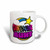 3dRose Shooting Star Rainbow Awesome Aunt Two Tone Mug, 11 oz, Red