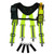 MeloTough Magnetic Suspenders Tool Belt Suspenders with Large Moveable Phone Holder, Pencil Holder, Adjustable Size Padded Suspenders