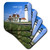 3dRose Lighthouse on Cape Cod in Massachusetts - Soft Coasters, Set of 4 (CST_80839_1)