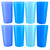 WEXINHAO 26 ounce Plastic Cups Reusable,BPA Free Dishwasher Safe Plastic Tumblers, Lightweight Stackable Water Plastic Glasses set of 8 in 4 Coastal Colors