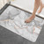 DEXI Bath Mat Rugs Bathroom Floor Mat Super Absorbent Ultra Thin Low Profile Non Slip Quick Dry Washable Carpet for Sink Shower Toilet, 16"x24" Light Grey