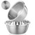 304 Stainless Steel Colander Bowl Set, 2-Qt Rice Washing Bowl Colander Food Strainers for Fruit Vegetable Washing, Rice Washer Strainer Bowl, Pasta Spaghetti Drainer for Kitchen Cooking