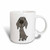 3dRose Cute Weimaraner Puppy Dog Cartoon Two Tone Mug, 11 oz, Red