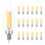 Sigalux E12 LED Bulb Candelabra Base 60 watt LED Chandelier Light Bulbs Dimmable, Flame Tip Candelabra LED Bulbs, 4.5W, 450LM 2700K Soft White,CA10 Candle Light Bulbs, 18 Packs