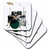 3dRose Drums Ceramic Tile Coaster, Set of 4