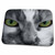 3dRose Close up photograph of a cats face. Black and white with... - Dish Drying Mats (ddm-293517-1)
