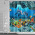 Yeele Ocean Shower Curtain Blue Shower Curtains for Bathroom Sea Animal Waterproof Polyester Polyester Shower Curtain with Hooks 72x72in