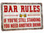 SNOWANG Decor 12'' x 8'' Funny Vintage Tin Signs Retro Metal Signs For Home Wall, Backyard, Cafes, Bar, Man Cave - Bar Rules