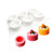 3D Jelly Pudding Cupcake Silicone Molds Cake Decorating Tools Bakeware French Dessert Mousse Cake Mold Baking Cupcake Silicone Mousse Mold - 6 Cavities (Pudding Cup)