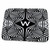 3dRose Letter W- Black and White Geometric Monogram - Dish Drying Mats (ddm-300095-1)