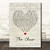 The Chair Script Heart Song Lyric Quote Music Print
