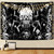 Uspring Skull Tapestry Goth Skeleton Tapestries Black and White Tapestry Mystic Eye Tapestry Hippie Spider Tapestry Wall Hanging for Bedroom, Livingroom (51.2 x 59.1 inches)