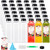 SUPERLELE 36pcs 12oz Plastic Bottles with Caps, Empty Juice Bottles Reusable Clear Bulk Beverage Take Out Containers with Tamper Evident Lids for Juicing, Drinking and Smoothie
